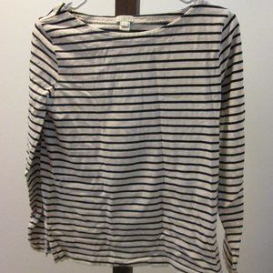 J.Crew Boatneck Striped Cotton Top